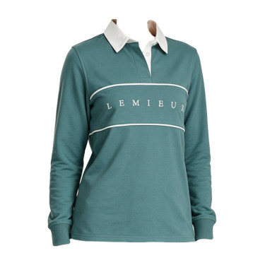 Polo de rugby LeMieux Rochelle femme Aloe Bleu