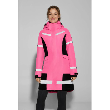 Manteau d’équitation imperméable haute visibilité femme Horze Amaya