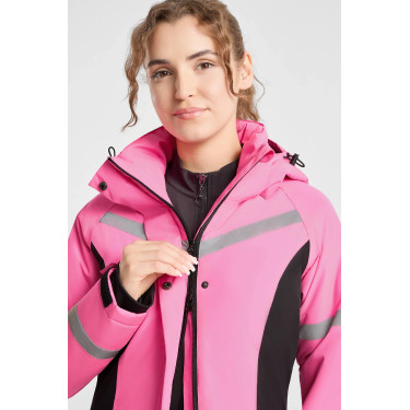 Manteau d’équitation imperméable haute visibilité femme Horze Amaya