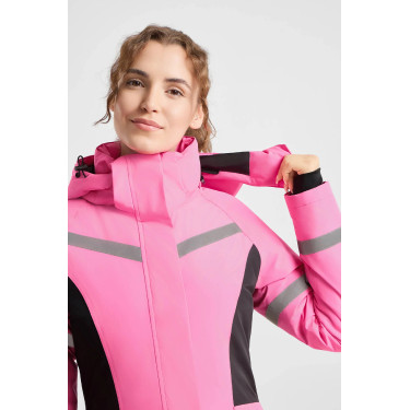 Manteau d’équitation imperméable haute visibilité femme Horze Amaya