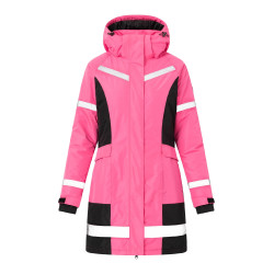 Manteau d’équitation imperméable haute visibilité femme Horze Amaya