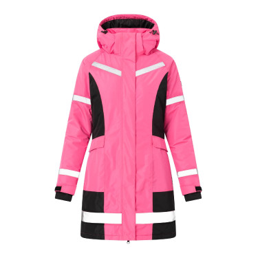 Manteau d’équitation imperméable haute visibilité femme Horze Amaya