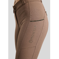 Pantalon d’équitation MOVeronica Golden Quartz Crystaltape avec poches pour téléphone Nougat Brown F/G Montar
