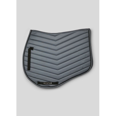 Tapis de saut blanc avec cristaux gunmetal Montar Gris