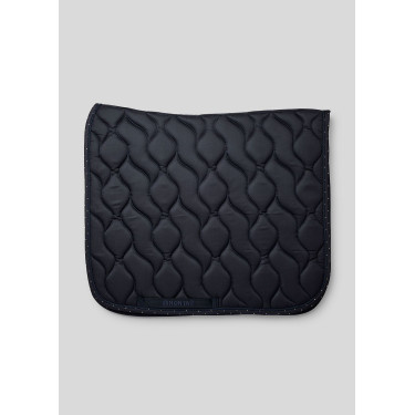Tapis de dressage marron nougat avec cristaux Montar Marine Bleu marine