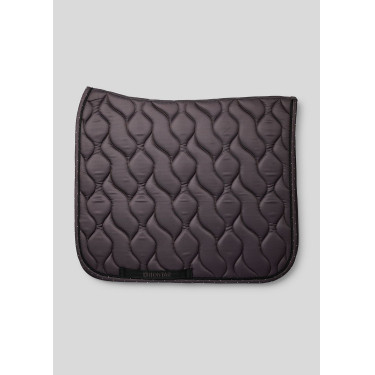 Tapis de dressage marron nougat avec cristaux Montar Pivoine noire Tapis de dressage marron nougat avec cristaux Montar Pivoine noire