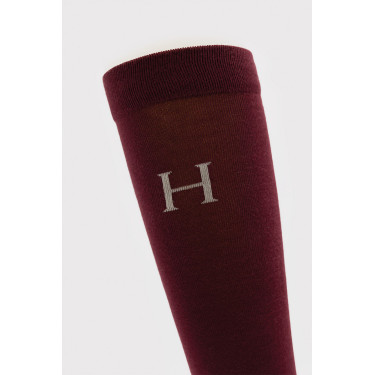 Chaussettes Harcour Carly par 3 Vigne / marine / chevron Beige Chaussettes Harcour Carly par 3 Vigne / marine / chevron Beige