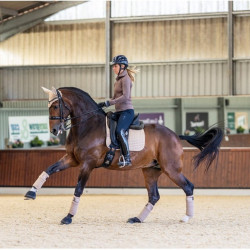 Tapis LeMieux Suede Dressage Square Mink Marron
