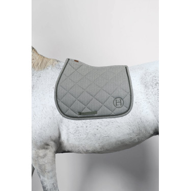 Tapis de selle Harcour Charma Chevrons trèfle Gris
