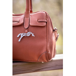 Sac à main élégant en cuir Pénélope Maëlys PM Cognac