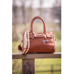 Sac à main élégant en cuir Pénélope Maëlys PM Cognac