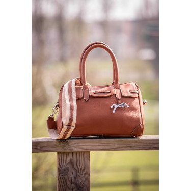 Sac à main élégant en cuir Pénélope Maëlys PM Cognac