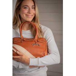 Sac à main élégant en cuir Pénélope Maëlys PM Cognac