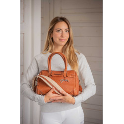 Sac à main élégant en cuir Pénélope Maëlys PM Cognac
