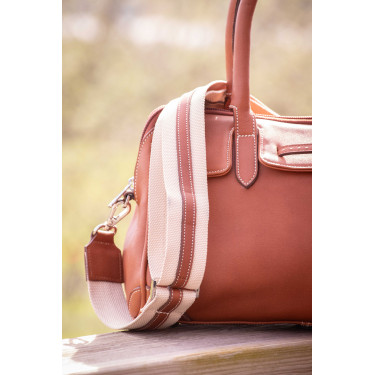 Sac à main élégant en cuir Pénélope Maëlys PM Cognac