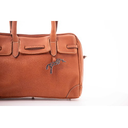 Sac à main élégant en cuir Pénélope Maëlys PM Cognac