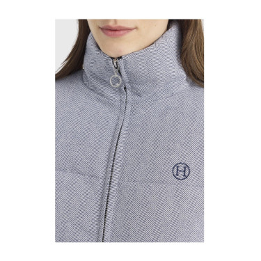 Doudoune Harcour Colombine femme Chevrons marine Gris