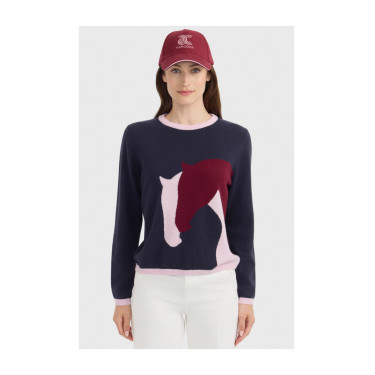 Pull Harcour Haras femme Marine Bleu marine