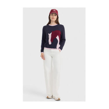Pull Harcour Haras femme Marine Bleu marine