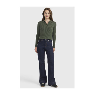 Polo d’équitation femme Harcour Celeste manches longues Polo d’équitation femme Harcour Celeste manches longues
