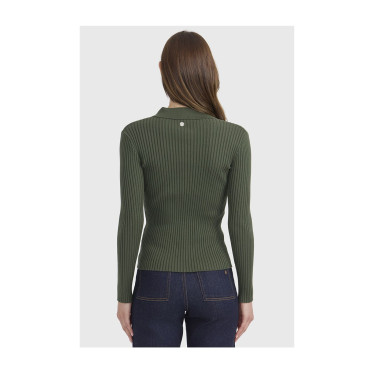 Polo d’équitation femme Harcour Celeste manches longues Polo d’équitation femme Harcour Celeste manches longues