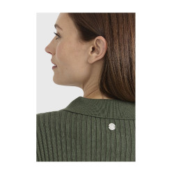 Polo d’équitation femme Harcour Celeste manches longues Polo d’équitation femme Harcour Celeste manches longues