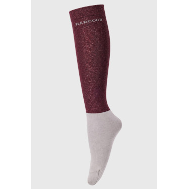 Chaussettes à paillettes Harcour Vaela par 2 Aubergine Bordeaux Chaussettes à paillettes Harcour Vaela par 2 Aubergine Bordeaux