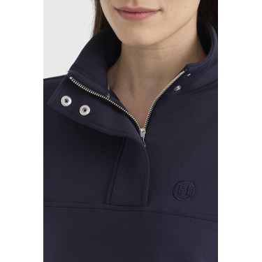 Sweat 1/2 Zip Harcour Cassandre femme Marine Bleu marine
