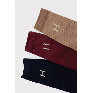 Chaussettes Harcour Carly par 3 Vigne / marine / chevron Beige Chaussettes Harcour Carly par 3 Vigne / marine / chevron Beige