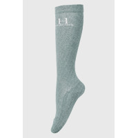 Chaussettes à pailettes Harcour Happy par 2 Marine Bleu marine