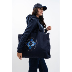 Tote bag Harcour x Versailles Leonor Marine Bleu marine