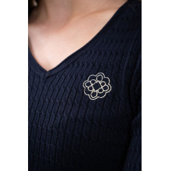 Pull d’équitation femme V col Harcour x Versailles