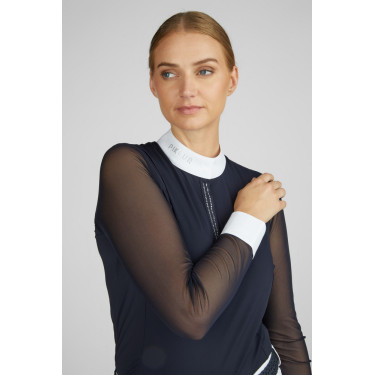 Polo de concours à manches longues en mesh Pikeur femme