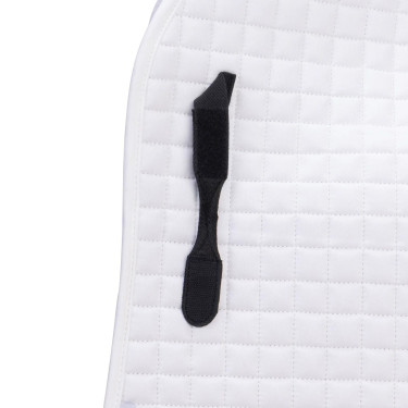 Tapis de selle de dressage coton Deluxe Shires Arma Blanc