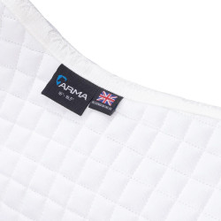 Tapis de selle de dressage coton Deluxe Shires Arma Blanc