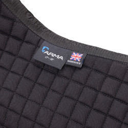 Tapis de selle de dressage coton Deluxe Shires Arma Noir Tapis de selle de dressage coton Deluxe Shires Arma Noir