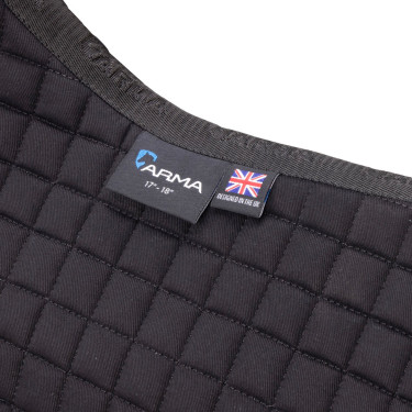 Tapis de selle de dressage coton Deluxe Shires Arma Noir Tapis de selle de dressage coton Deluxe Shires Arma Noir