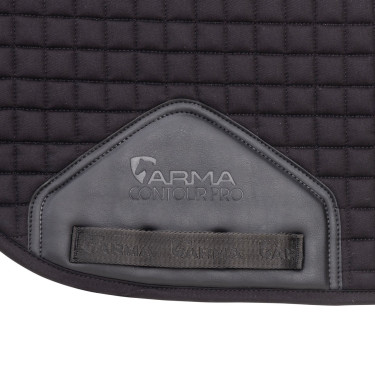 Tapis de selle de dressage coton Deluxe Shires Arma Noir Tapis de selle de dressage coton Deluxe Shires Arma Noir