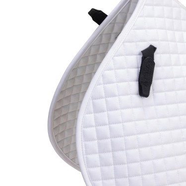 Tapis de selle d'obstacle coton Deluxe Shires Arma Blanc