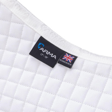 Tapis de selle d'obstacle coton Deluxe Shires Arma Blanc
