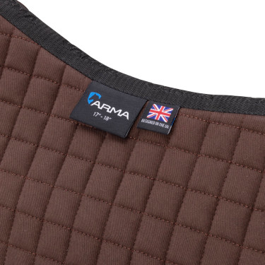 Tapis de selle d'obstacle coton Deluxe Shires Arma Marron Tapis de selle d'obstacle coton Deluxe Shires Arma Marron