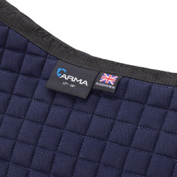 Tapis de selle d'obstacle coton Deluxe Shires Arma Marine Bleu marine