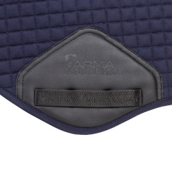 Tapis de selle d'obstacle coton Deluxe Shires Arma Marine Bleu marine