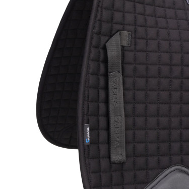Tapis de selle coton Deluxe Shires Arma Numnah Noir Tapis de selle coton Deluxe Shires Arma Numnah Noir