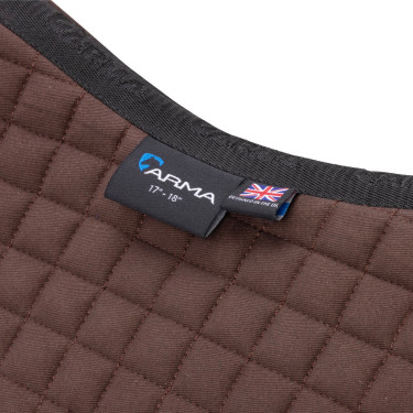 Tapis de selle coton Deluxe Shires Arma Numnah Marron