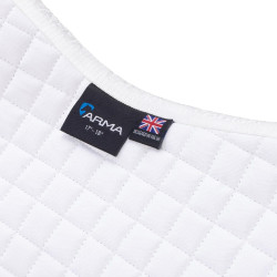 Tapis de selle coton Deluxe Shires Arma Numnah Blanc