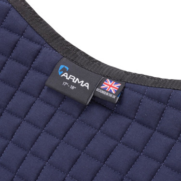 Tapis de selle coton Deluxe Shires Arma Numnah Marine Bleu marine
