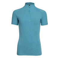 Sous-couche manches courtes React jeune cavalier Shires Aubrion Brume Bleu