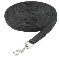 Longe de travail en sangle matelassée Shires Noir
