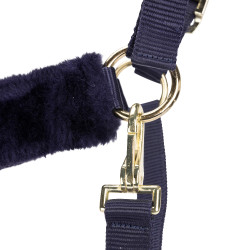 Licol et longe en fausse fourrure Shires Arma Marine Bleu marine Licol et longe en fausse fourrure Shires Arma Marine Bleu marine